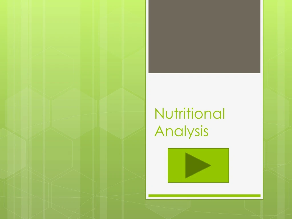 nutritional analysis