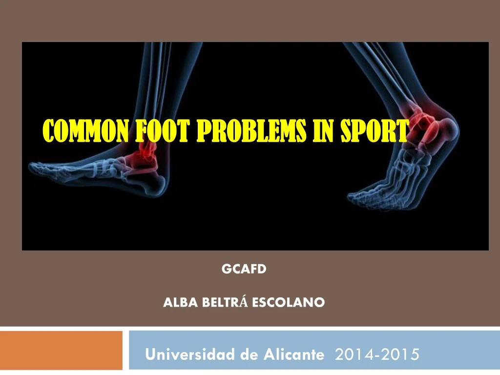 common foot problems in sport