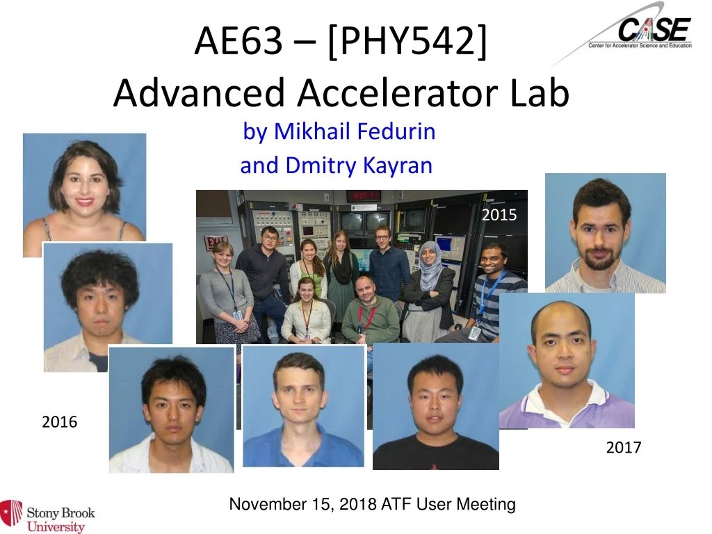 ae63 phy542 advanced accelerator lab