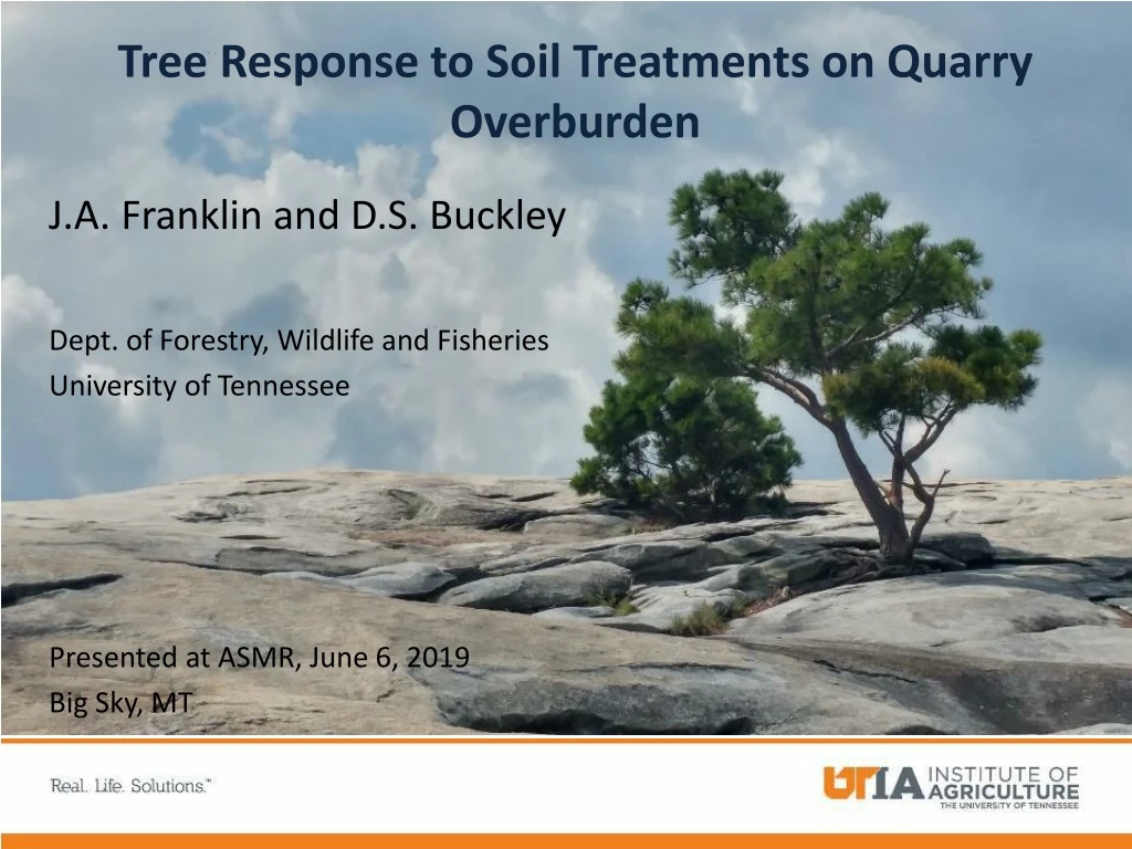 tree response to soil treatments on quarry overburden