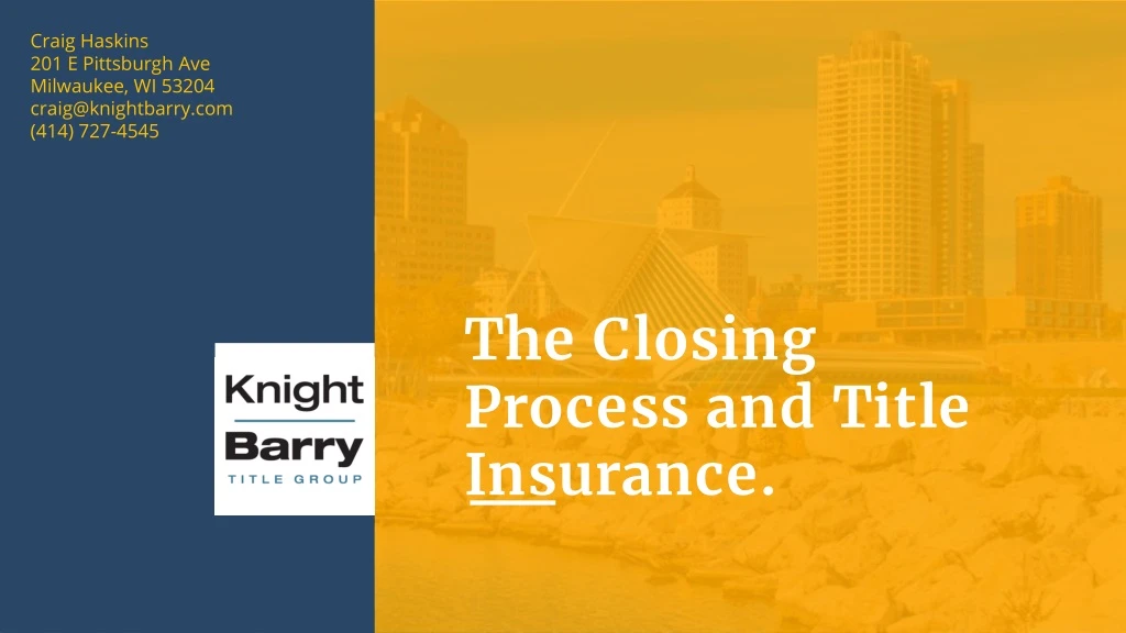 the closing process and title insurance