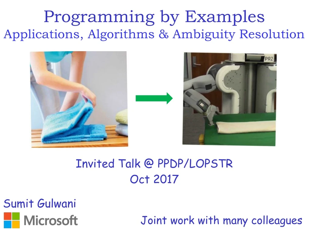 programming by examples applications algorithms