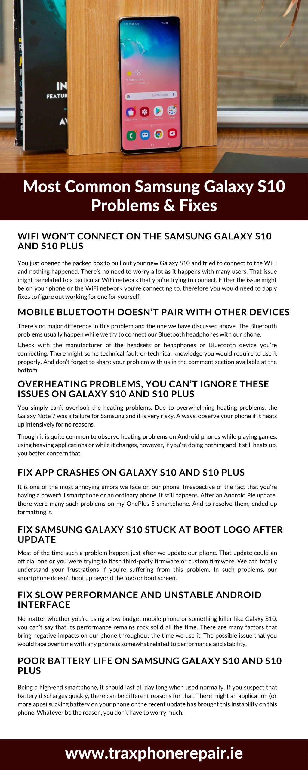 most common samsung galaxy s10 problems fixes