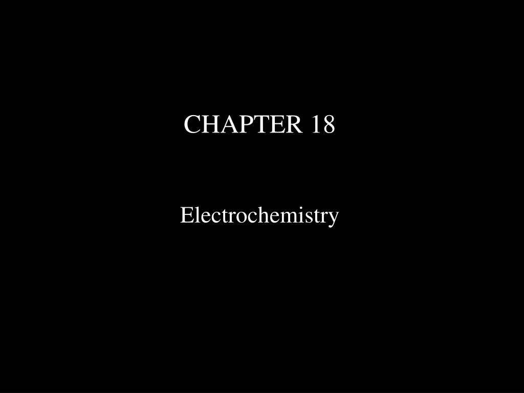 chapter 18 electrochemistry