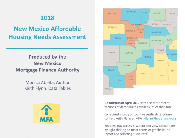 2018 New Mexico Affordable Housing Needs Assessment Produced by the New Mexico