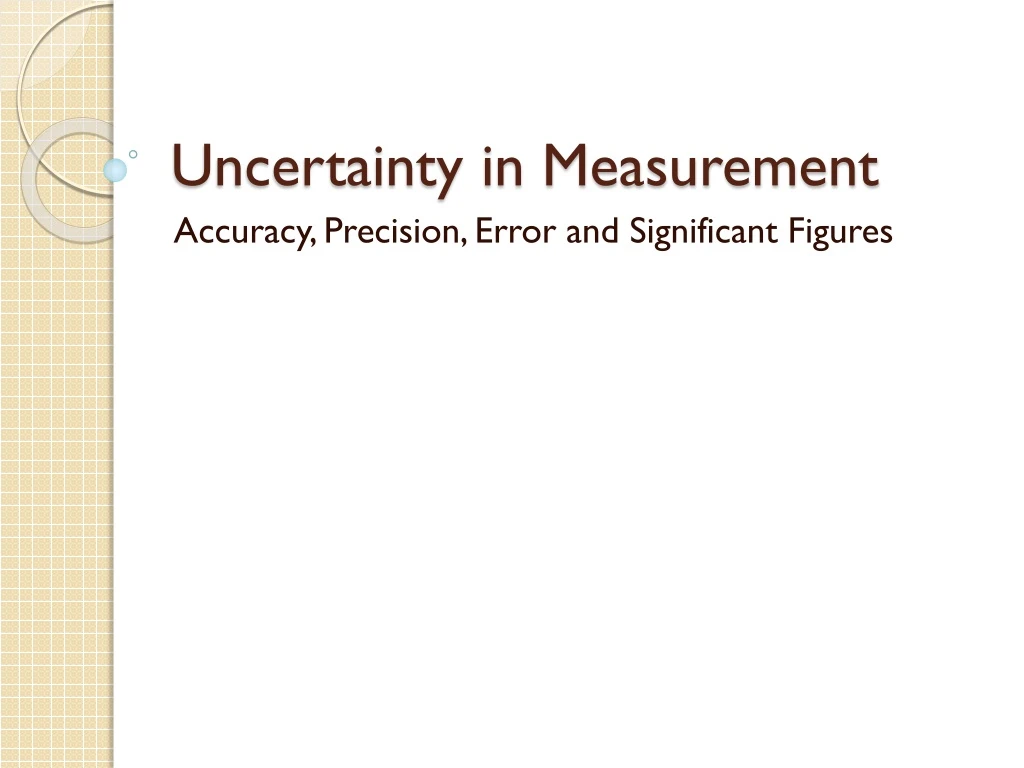 uncertainty in measurement