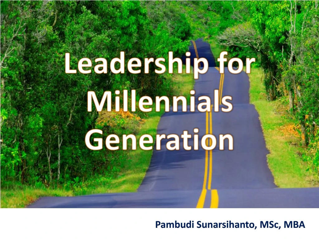 leadership for millennials generation
