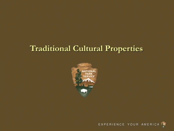 Traditional Cultural Properties