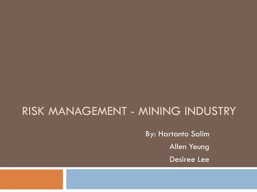 risk management mining industry