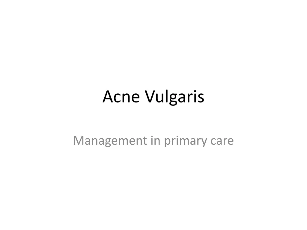 acne vulgaris