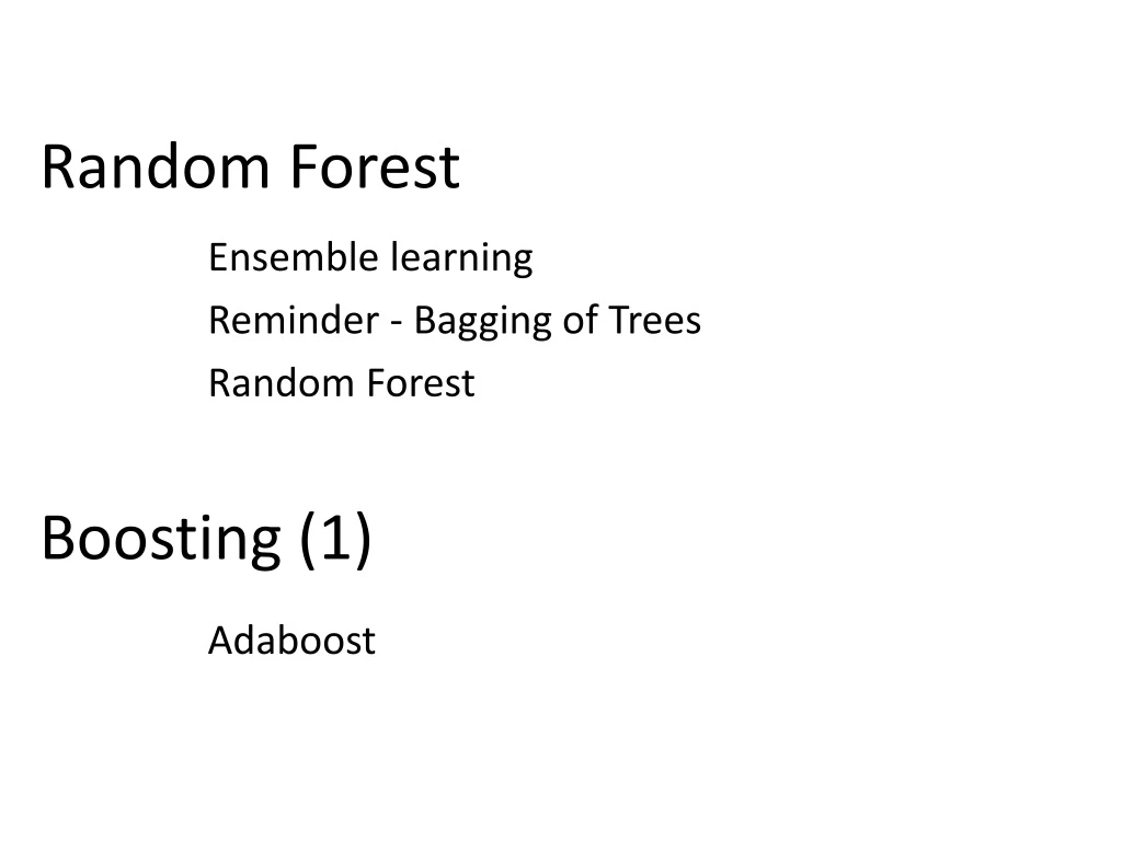 random forest