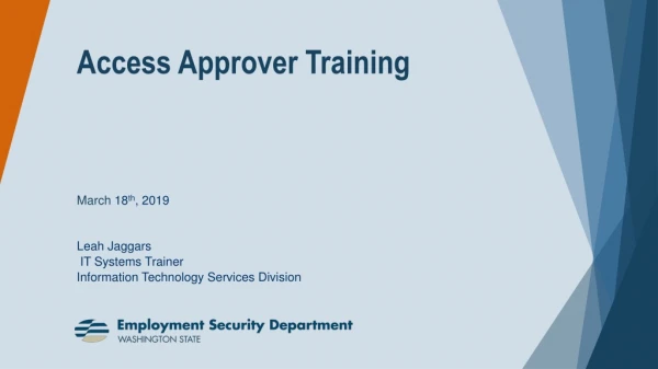 Access Approver Training