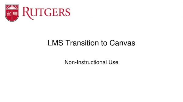 LMS Transition to Canvas