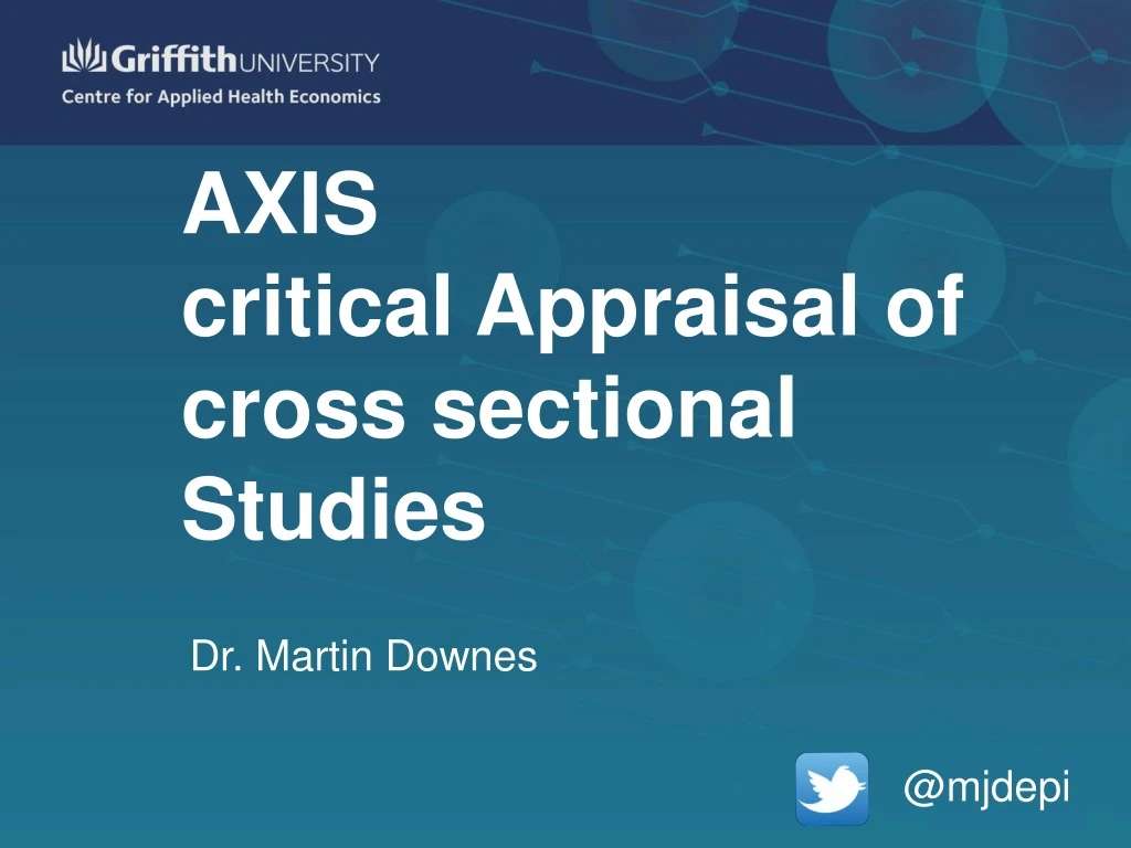 axis critical appraisal of cross sectional studies