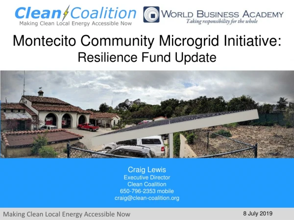 Montecito Community Microgrid Initiative: Resilience Fund Update