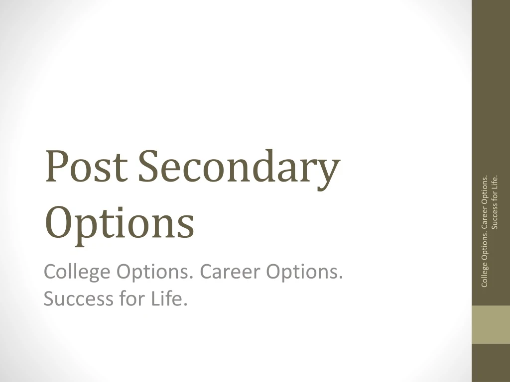 post secondary options