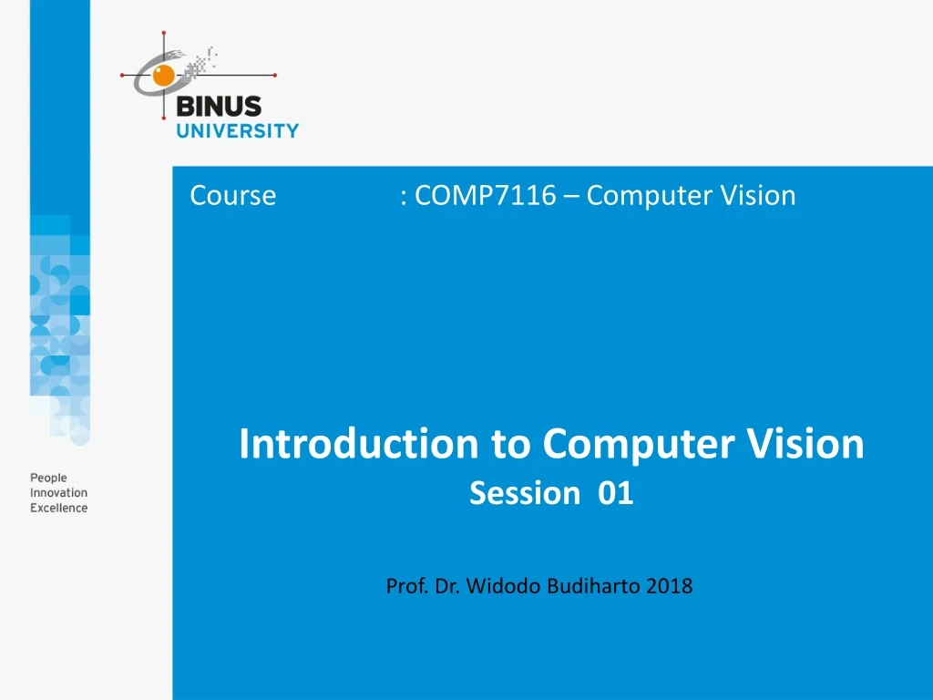 introduction to computer vision session 01