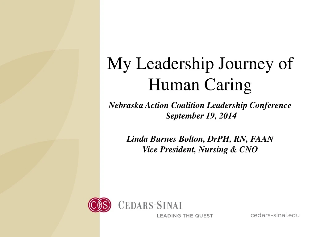 my leadership journey of human caring nebraska