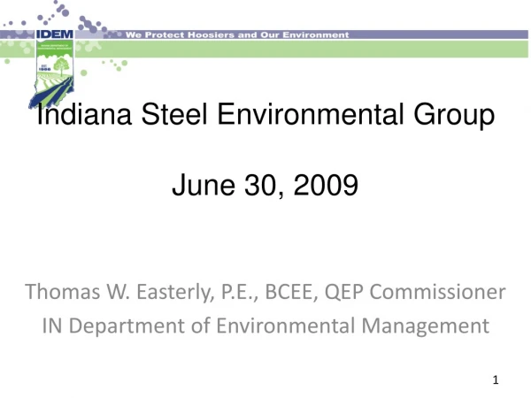 Indiana Steel Environmental Group June 30, 2009