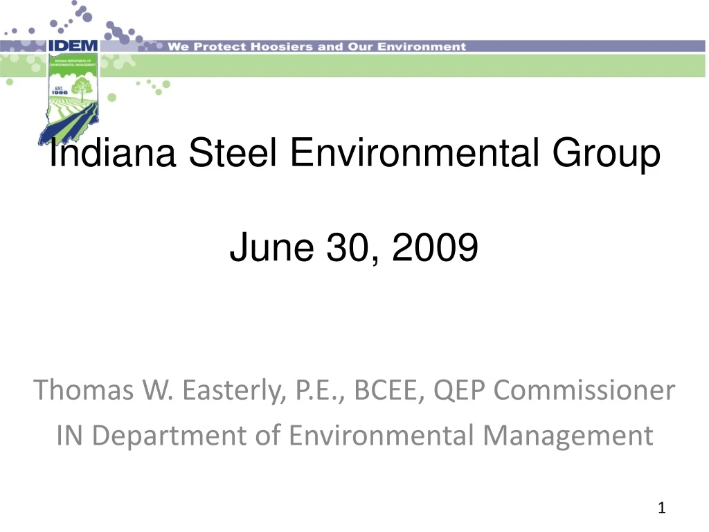 indiana steel environmental group june 30 2009