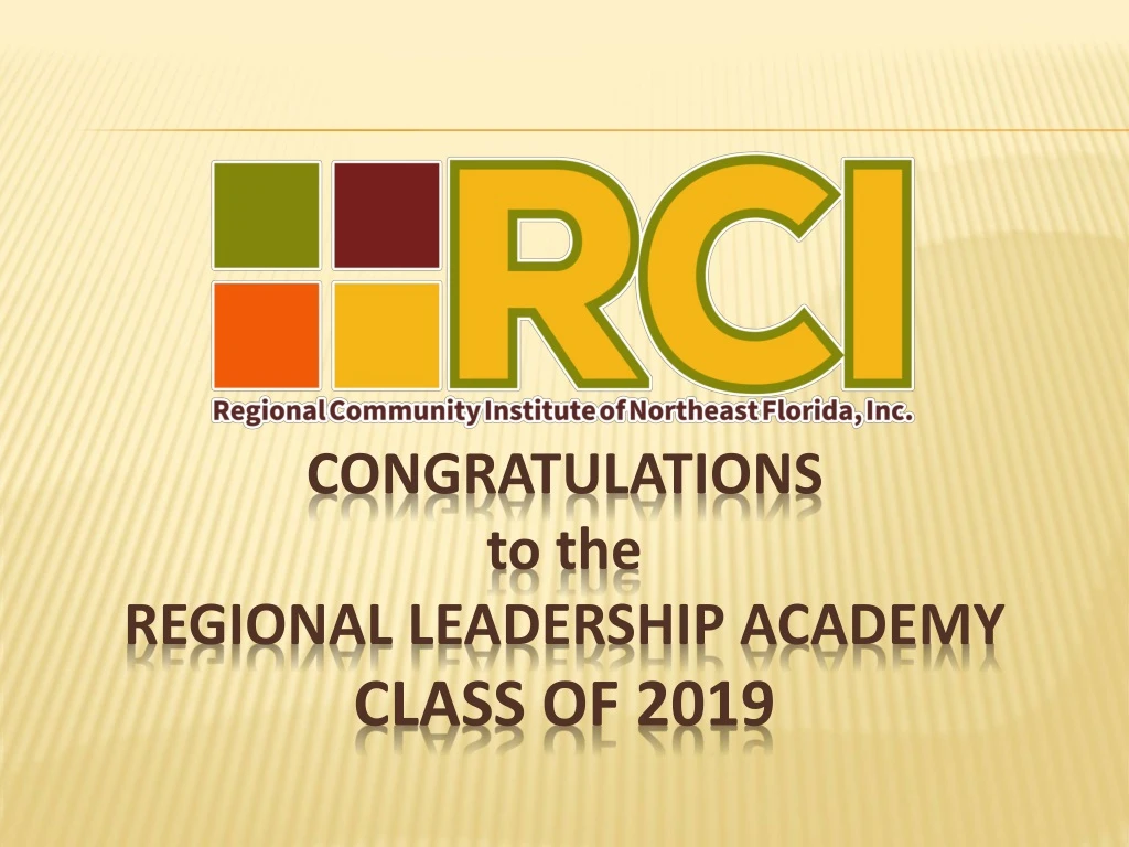 congratulations to the regional leadership academy class of 2019