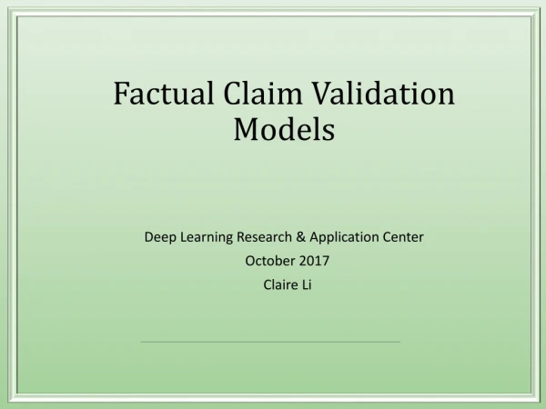 Deep Learning Research &amp; Application Center October 2017 Claire Li