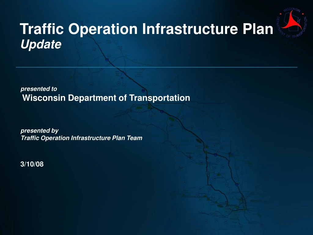 traffic operation infrastructure plan