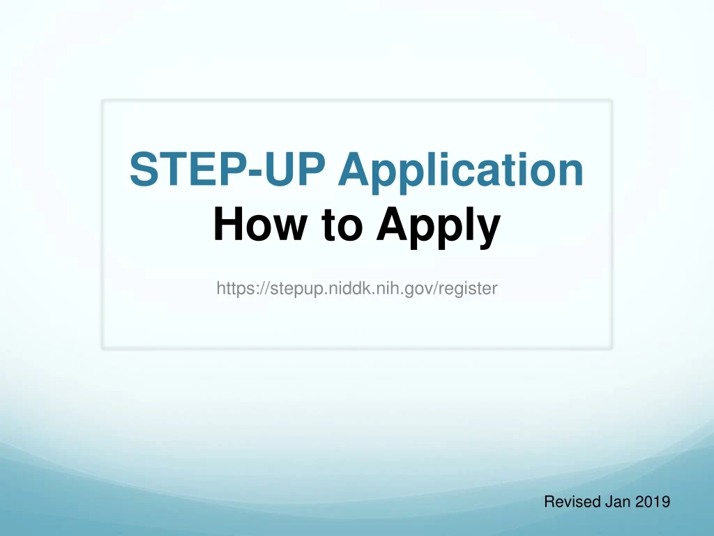 step up application how to apply