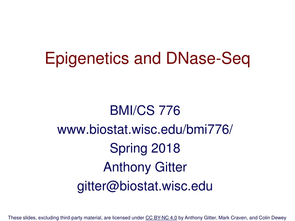 epigenetics and dnase seq