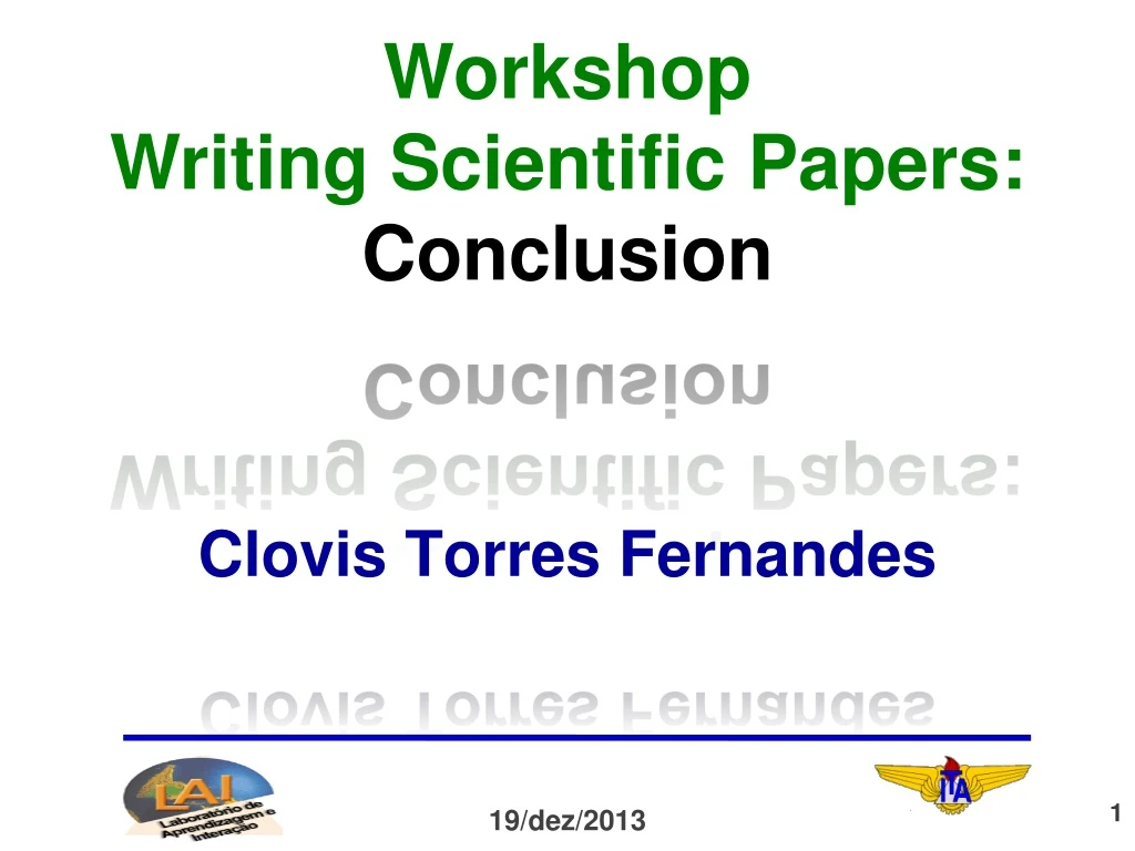 workshop writing scientific papers conclusion