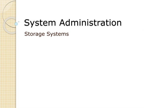 System Administration