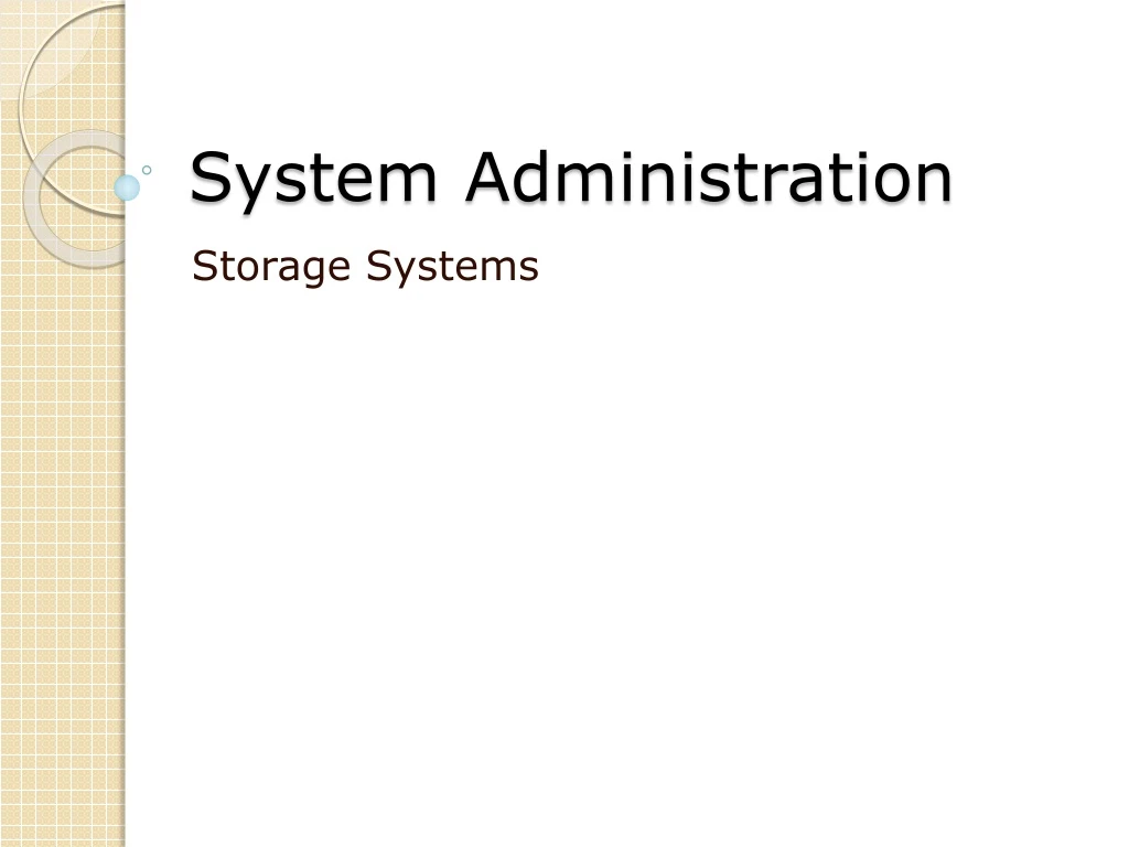 system administration