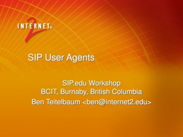 SIP User Agents