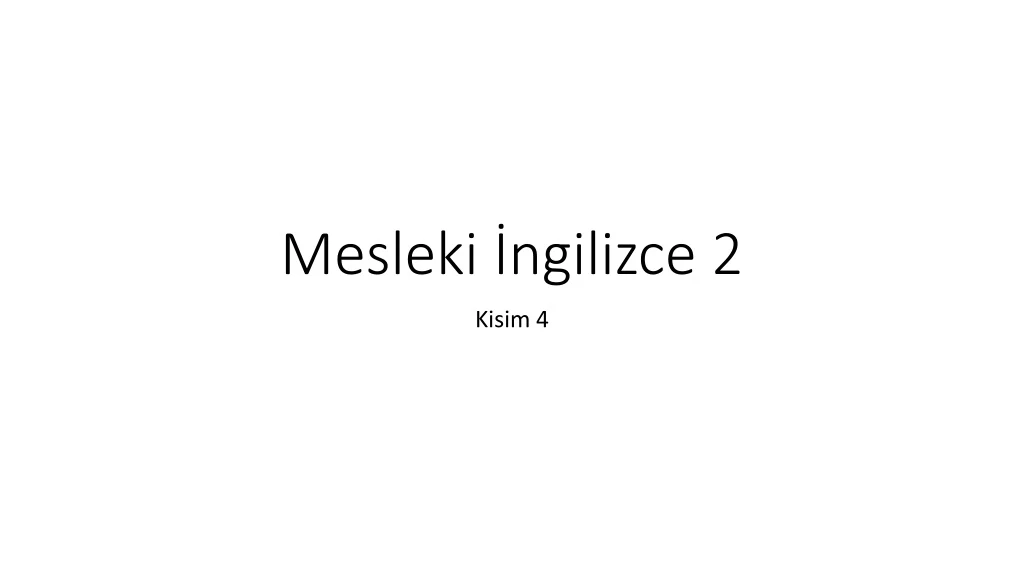 mesleki ngilizce 2