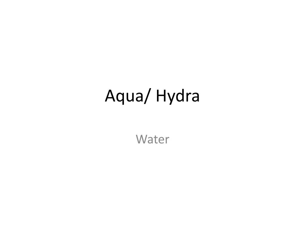 aqua hydra
