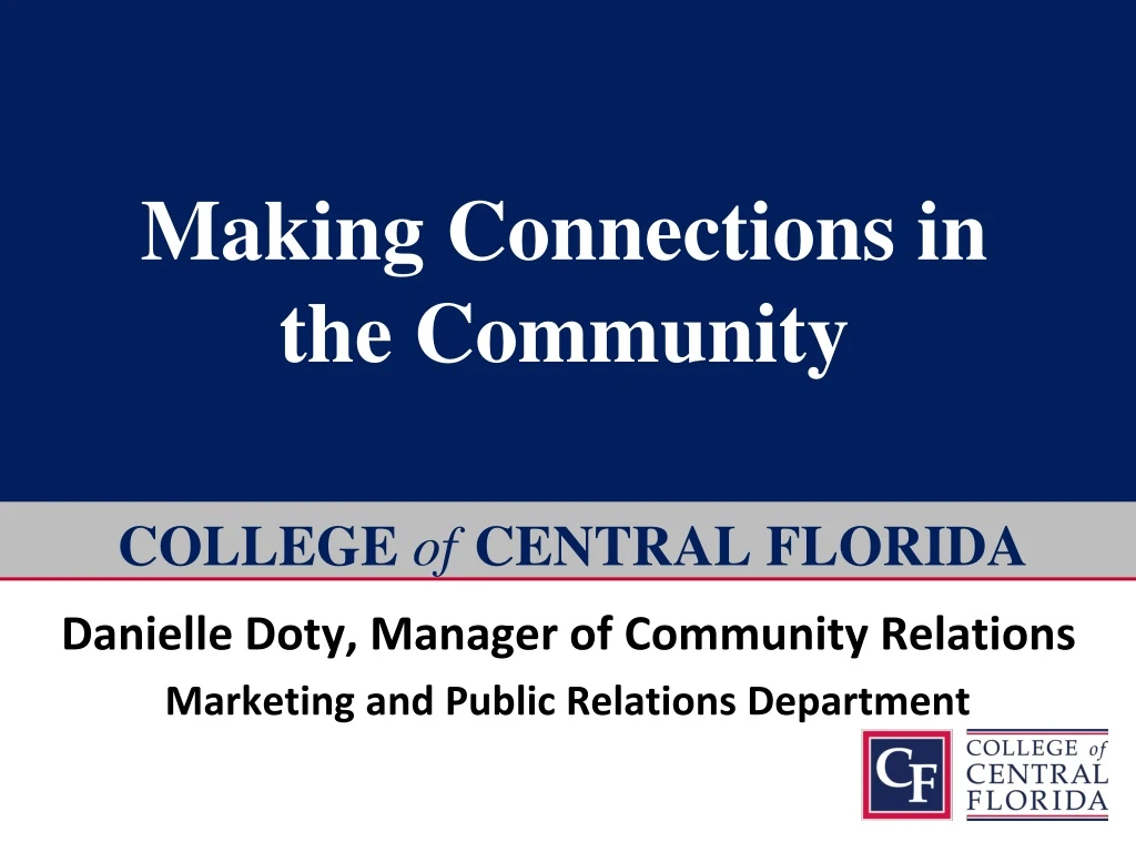 making connections in the community