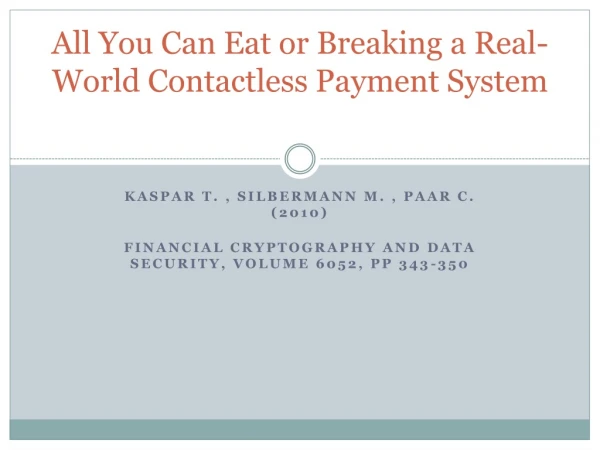 All You Can Eat or Breaking a Real-World Contactless Payment System