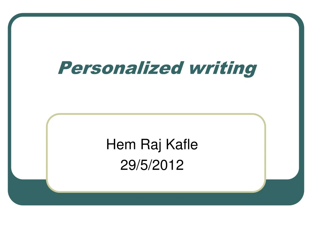 personalized writing