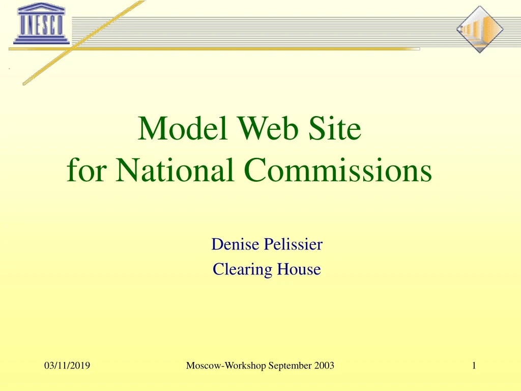 model web site for national commissions