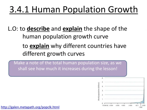 3.4.1 Human Population Growth