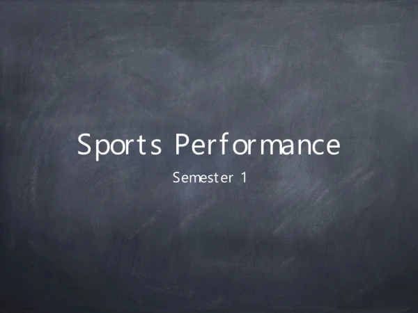 Sports Performance