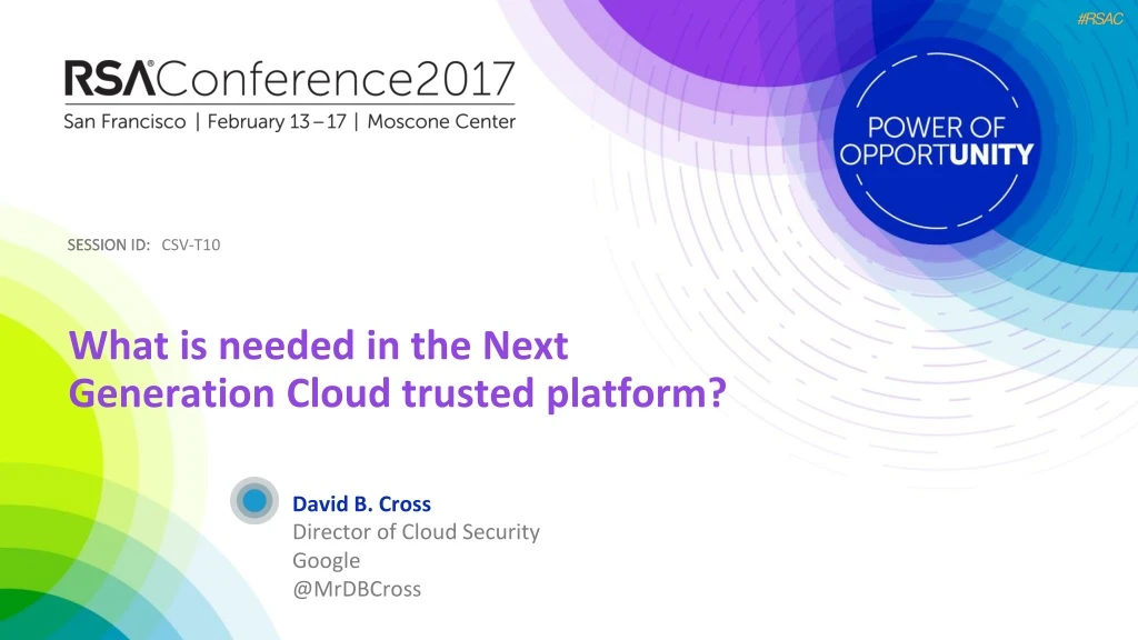 what is needed in the next generation cloud