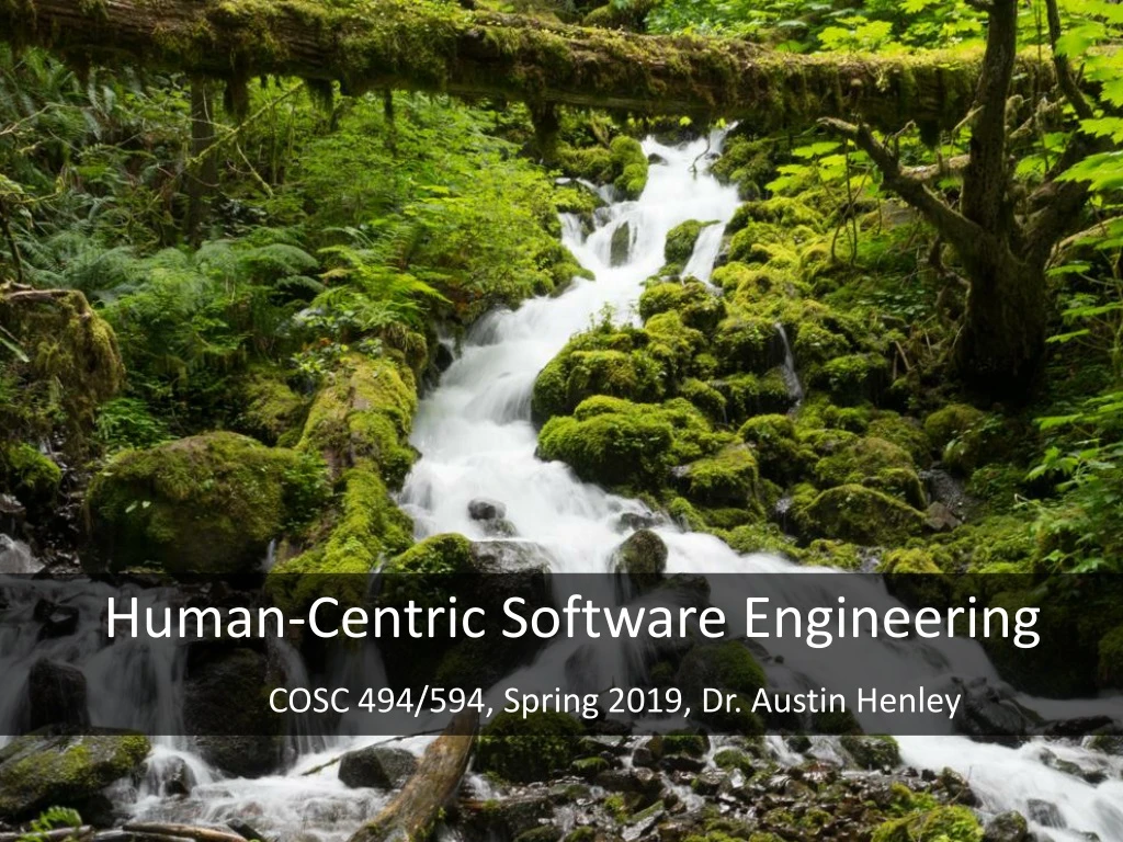 human centric software engineering cosc