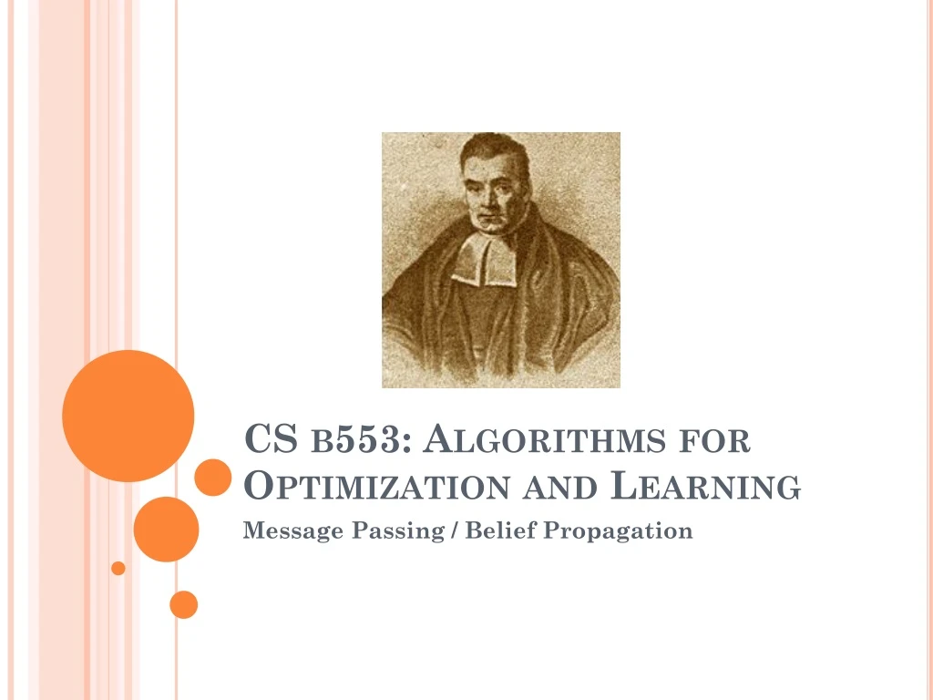 cs b553 a lgorithms for optimization and learning