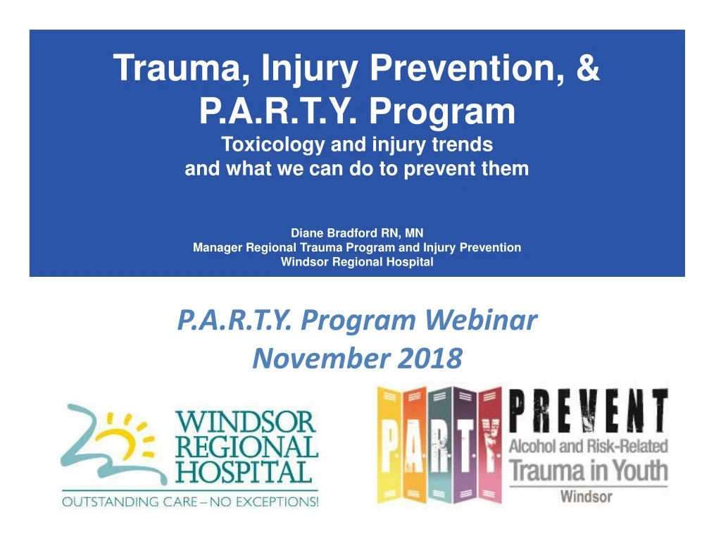 trauma injury prevention p a r t y program