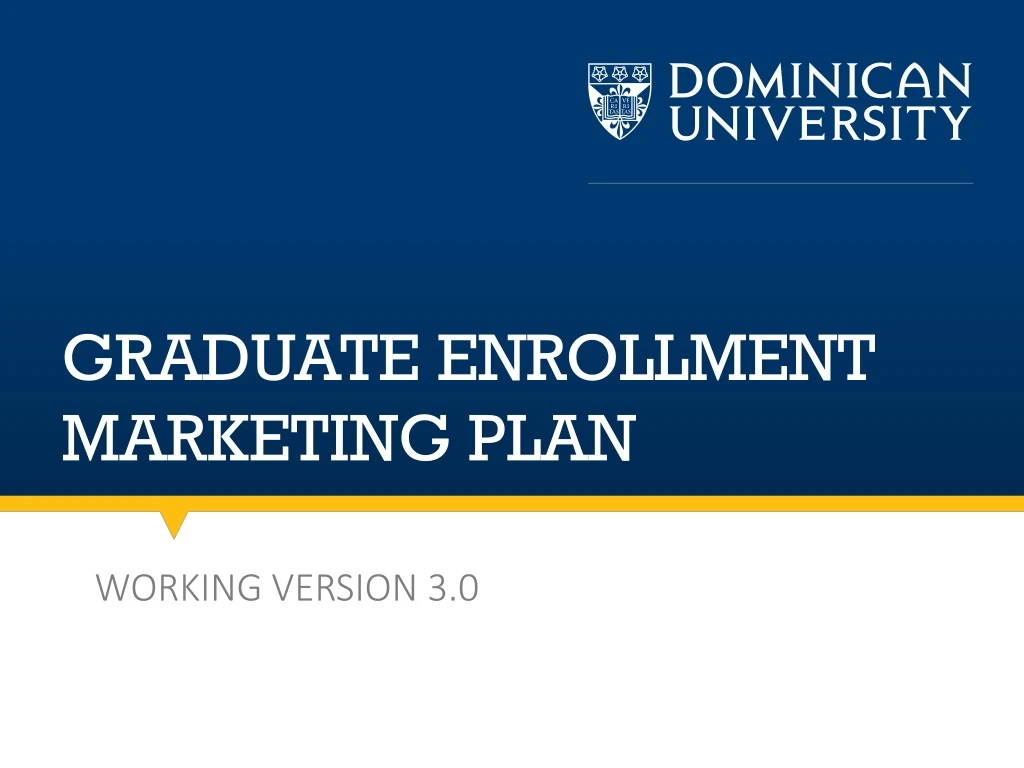 graduate enrollment marketing plan