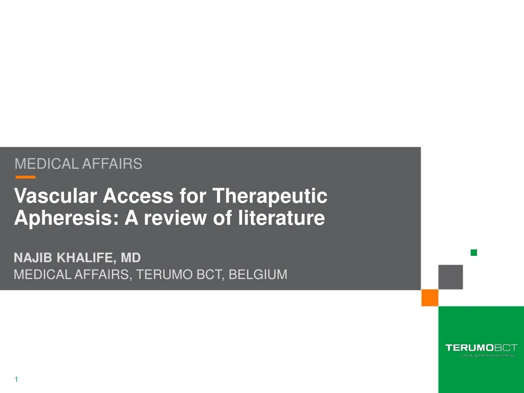 vascular access for therapeutic apheresis a review of literature