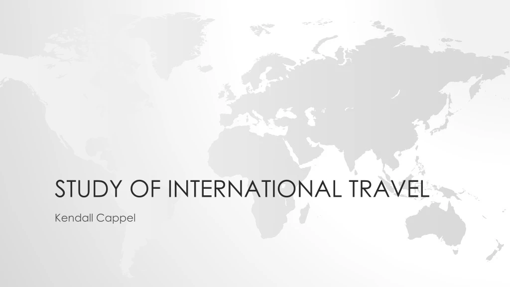 study of international travel