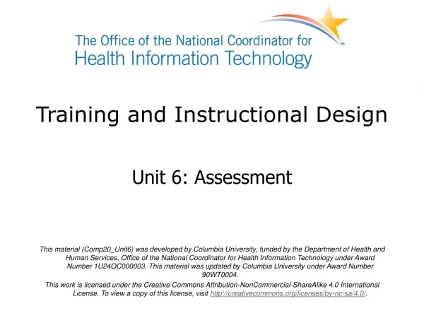 Training and Instructional Design