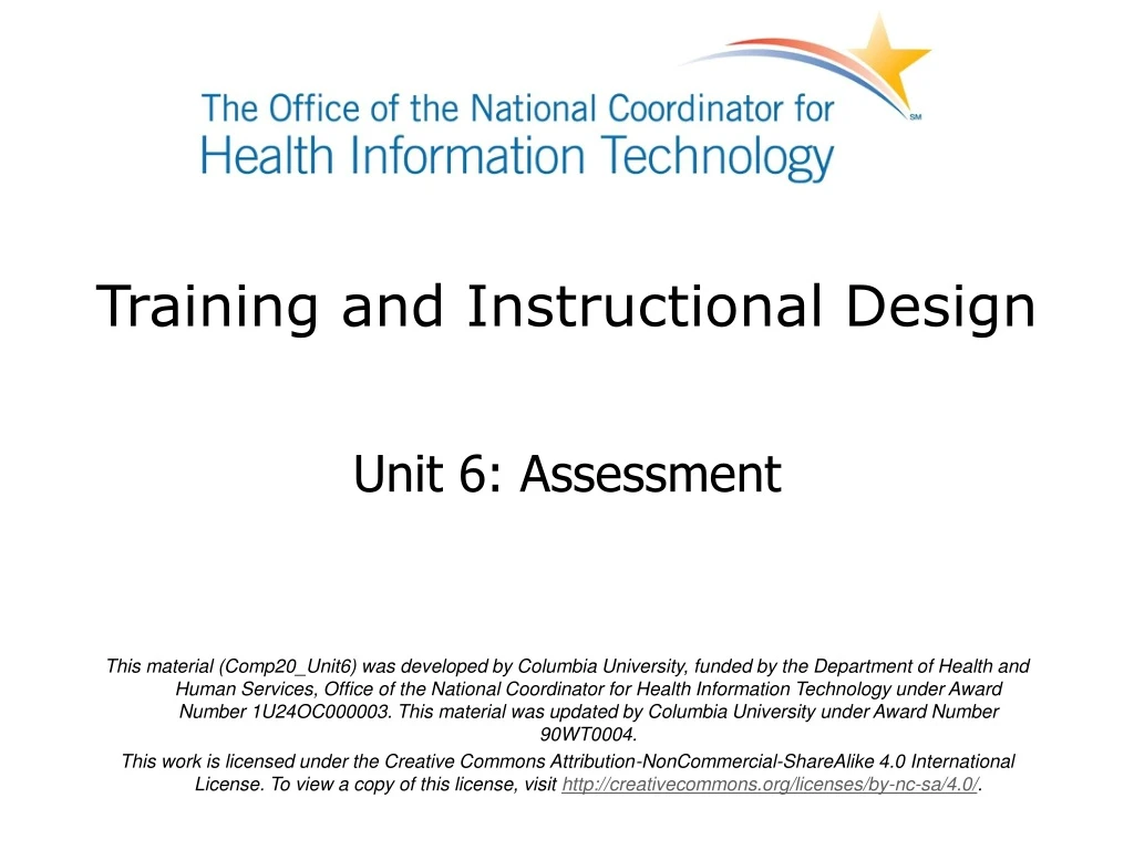 training and instructional design